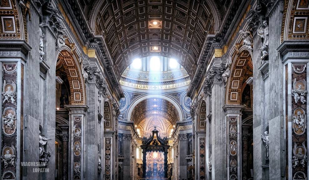 Интерьерная фотосъемка собора Св. Петра